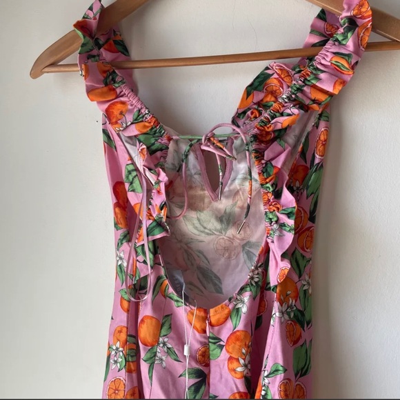 Dress with orange pattern - Picture 3 of 9